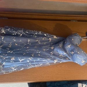 simple short blue dress